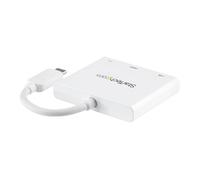 Adaptateur USB-C vers HDMI 4K avec PD et port USB-A - Blanc - Adaptateur vidéo - 24 pin USB-C mâle pour HDMI, USB type A, 24 pin USB-C femelle - 60
