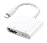 Adaptateur USB C vers HDMI 4K pour iPhone 15 vers TV 2 en 1 de type C vers HDMI avec charge rapide 60 W, convertisseur d'écran de synchronisation AV numérique pour iPhone 15/15 Pro, MacBook, Samsung