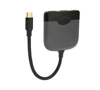 Adaptateur USB C vers HDMI (4K30Hz/1080P 60Hz), Adaptateur Multiport USB C vers USB C USB3.0 Hub, Transmission USB3.0 5 Gbit/s Port de Charge Rapide PD 100 W pour Appareils de Type C (Gris Noir)