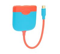 Adaptateur USB C vers HDMI (4K30Hz/1080P 60Hz), Adaptateur Multiport USB C vers USB C USB3.0 Hub, Transmission USB3.0 5 Gbit/s Port de Charge Rapide PD 100 W pour Appareils de Type C (Bleu Rouge)