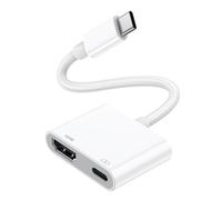 Adaptateur USB C vers HDMI, Adaptateur Type C vers HDMI 4K HD Convertisseur D'écran de Synchronisation Vidéo et Audio Compatible avec iPhone 15, iPad, Samsung S24, MacBook Pro/Air, Huawei P40/P30,etc.