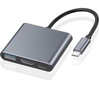 Adaptateur Usb C Vers Hdmi, Adaptateur Usb C Vers Hdmi 3 En 1 Multi-Ports, Prend En Charge Les Résolutions Vidéo Jusqu'À 4K Uhd, Convient Pour Souris Clavier Tv Clé Usb Ordinateur Tablet Pc[Z5153]