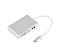 Adaptateur USB-C vers HDMI/DVI/VGA pour MacBook Pro et Surface Book : sortie vidéo 4K UHD avec des images d'une netteté exceptionnelle et une