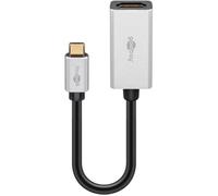 goobay Adaptateur USB C vers HDMI 60194 4K 120 Hz, Adaptateur USB-C Compact en Aluminium, Compatible avec MacBook, MacBook Pro/Air, iPad Pro et Plus Encore