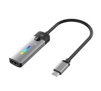j5create JCA157 - Adaptateur vidéo - 24 pin USB-C mâle pour HDMI femelle - 10 cm - blindé - gris espace/noir - support 4K144Hz (3840 x 2160), support 8K60Hz (7680 x 4320)