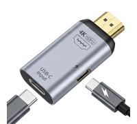 Adaptateur USB C vers HDMI pour TV - 4 K 60 Hz Unidirectionnel Type C Source vers HDMI 2.0 Display Converter Thunderbolt 3/4 vers HDMI pour iPhone 17/16/15/i-Pad/Galaxy/MacBook/HDTV, adaptateur USB C