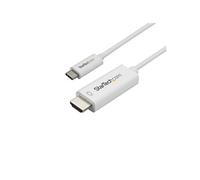 StarTech.com Adaptateur USB-C vers HDMI de 1m - Câble Vidéo USB Type C vers HDMI 2.0 - 4K60Hz - Compatible Thunderbolt 3 - Convertisseur USB-C à HDMI - DP 1.2 Alt Mode HBR2 - Blanc