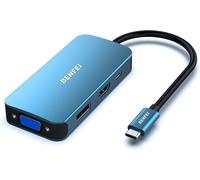 Adaptateur Usb C Vers Hdmi Vga Displayport, Usb Type-C Vers Hdmi Vga Displayport Mst Compatible Avec Macbook Pro/Air, Iphone 15 Plus Pro Max, Surface Book 2, Dell Xps 13/15 Et Plus Encore[Z536]