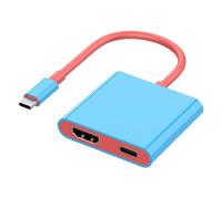 Adaptateur USB C vers HDTV convivial pour station d'accueil de voyage, station d'accueil de chargement de type C, 85 mm de productivité du câble