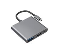Adaptateur USB C vers HDTV multiports USB C avec sortie HDTV 4K USB3.0 Transfert de données Port de charge USB C pour projecteurs
