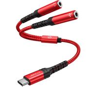 Adaptateur Usb C Vers Jack 3,5 Mm, Splitter Usb C Vers Double Jack Écouteur Câble Prise Casque Audio Splitter Compatible Av[CAS307]