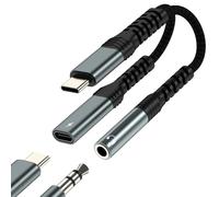 Adaptateur USB C vers jack 3,5 mm type C pour iPhone 17 16 15 Pro Max compatible avec Samsung S26 S25 pour Apple iPad connexion audio câble auxiliaire câble chargeur port microphone accessoires