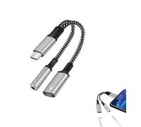 Adaptateur USB C vers Jack 3,5mm avec Charge Rapide 2-en-1, 60W Type C Audio AUX Adattatore Hi-Fi, Compact et Portable, Compatible avec iPhone 16 Pro Max/15/Pro, Galaxy S24 Ultra/S23, Pixel, iPad Pro,