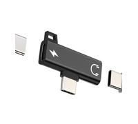 Adaptateur USB C Vers Jack Ecouteur(2 en 1)Cable Écouteur Chargeur Adapter Double Prise Type-C Audio Casque Compatible pour Samsung Huawei Xiaomi Redmi Apple iPhone15 Pro Max Plus iPad Air Mini Câble