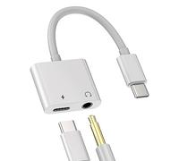 Adaptateur USB C vers Jack Ecouteur Cable(2 en 1)écouteur 3.5mm Audio Casque Chargeur USB-C Compatibles pour Samsung Apple iPhone 15 Pro Max Plus iPad Air Mini Huawei Xiaomi Câble Double Prise Adapter