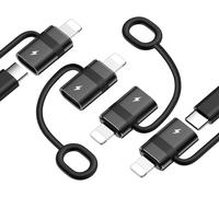 Adaptateur Usb C Vers Lightning Avec Charge Rapide 36W Pd, Adaptateur Usb-C Femelle Vers Lightning Mâle Pour Iphone 14/13/12/11/Ipad/Ipod/Airpods, Pas Pour Audio/Otg, Noir, 4Pièces[Z3235]