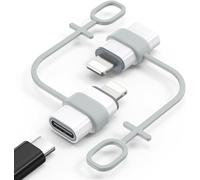 Adaptateur Usb C Vers Lightning,Pas Pour Audio/Otg,Adaptateur Lightning Mâle Vers Usb C Femelle Pour Iphone 14/13/12/11/X Avec Charge Et Synchronisation Des Données,Boucle Anti-Perte,Blanc