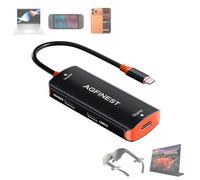 Adaptateur USB-C vers Lunettes AR pour Switch 2 - 4K@60Hz 2K@120Hz 100W PD Données 10Gbps, Compatible Switch 2/1 Steam Deck PC Portable vers Lunettes AR XREAL VITURE Rokid Rayneo