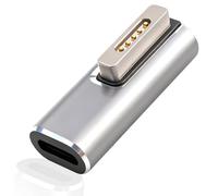 Adaptateur USB C vers Magnétique pour MagSafe 2 MacBook Pro Air 2013-2015 | Connecteur Type C vers Magnétique 2 T-Tip Convertisseur de Charge Rapide avec Indicateur LED pour 11" et 13"/Air 13" et