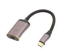 Adaptateur USB C vers Mini DisplayPort, 8K 60 Hz USB C Mâle vers Mini DP Femelle Câble Projection Bidirectionnelle Coque en Aluminium Double Mode Type C vers Câble DisplayPort
