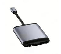 Adaptateur USB C vers pour DP 4K @ 60 Hz 100 W pour pd USB C vers | La résolution 4K @ 60 Hz offre un affichage cristallin. Hub 4 en 1 avec 100 W pour le chargement PD et le transfert de