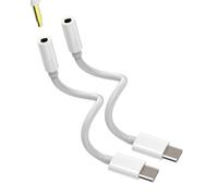 Adaptateur USB-C vers prise 3,5 mm pour écouteurs (pack de 2) pour Apple pour iPhone 15 Pro Max Plus, pour iPad 10 Air4/5 Mini6 Pro 12.9 câbles compatible avec Samsung Type C Aux séparateur prise auto