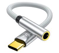 Adaptateur USB C vers Prise Casque 3,5mm Type C vers câble Audio stéréo DAC 3,5mm Compatible avec Huawei Mate40/30 P50/40, Samsung S22/S21/S20/S22+/Note20,Google Pixel 6/4XL, OnePlus 10/9/8T Argent