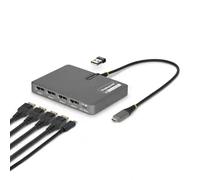 StarTech Adaptateur USB-C vers station de travail 4x DisplayPort 4K60Hz PD 140W port USB TAA