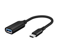 Adaptateur USB-C vers USB 3.0 - INF - Câble Noir - 5 Gbit/s - Compatible Disques Durs et Clés USB
