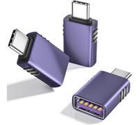 Adaptateur Usb C Vers Usb 3 Pièces, 10Gbps Adaptateur Usb C Mâle Vers Usb 3.2 Femelle Otg, Thunderbolt 4 Vers Usb 3.2 Adaptateur Compatible Avec Iphone 16 15 Pro Max, Macbook, Ipad, Samsung[Z832]