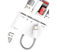 Adaptateur USB C Vers USB(6en1)pour Apple SD Micro SD Lecteur Carte USB OTG 3.0 Adapter Pour iphone 16 15 Pour ipad Compatible Avec Samsung PC Mac Photo Externe TF Mémoire Multiport Charge Accessoire