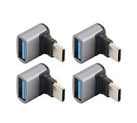 Adaptateur USB C vers USB à Angle Droit, Adaptateur USB vers USB C Portable Haute Vitesse à 90 Degrés 10 Gbps pour Téléphone