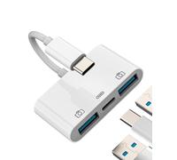 Adaptateur USB-C vers USB A Câble de Charge Type C OTG Accessoires pour Apple pour iPhone 15 Pro Max Plus pour iPad Air MacBook Compatible avec Samsung Thunderbolt Chargeur Convertisseur Souris Port