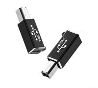 Adaptateur USB-C vers USB-A en aluminium pour la connectivité mobile, prend en charge les pianos numériques, les tambours électroniques, les imprimantes, les télécopieurs, fonctionnement fluide (noir)