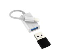Adaptateur USB C vers USB-A OTG pour iPhone 16 Pro Max Adapter Type C Mâle Femelle Connecteur Compatible avec Samsung S25 Android MacBook pour Apple iPad Thunderbolt Caméra Données Câble Souris