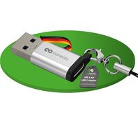 Adaptateur Usb-C Vers Usb-A, Transfert De Données 480 Mbps, Otg, Charge Rapide 15W 3A, Pour Iphone, Samsung Galaxy, Google Pixel Et Autres, Aluminium/Argent[Z4628]