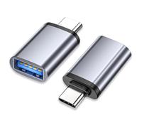 Adaptateur USB C vers USB (Lot de 2), Adaptateur USB vers USB C USB 3.0 Femelle USB C Mâle Adaptateur OTG pour iPhone 17/16/15, MacBook, iPad, Samsung Galaxy S25/S24/S23, Tablet ou Plus de Type C