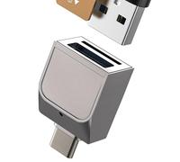 Adaptateur USB C vers USB Micro SD Lecteur Carte (2 en 1) pour iPhone 16 15 Pro Card Reader Compatible avec Samsung pour Apple Mémoires Externes Compact Flash OTG TF Type C Accessoires D'ordinateur