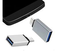 Adaptateur USB-C vers USB OTG compatible avec Samsung Galaxy S25 S24 S23 S24FE A55 A35 A25 A16 A06 A15 A14 A13 A05s A54 A34 A22 FE 5G Plus Ultra pour iPhone 16 15 Pro Max Type C mâle vers USB-A