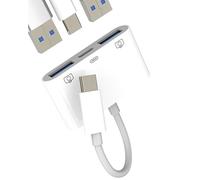 Adaptateur USB C vers USB OTG Double Port USB 3.0 Et Connecteur Chargeur Type-c pour IPhone 16 15 pour IPad Pro Compatible avec Samsung Tablette Clé Stick Caméra Splitter Charge Rapide Câble