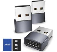 Adaptateur USB c vers USB Pack de 3 Compatible avec iPhone 16 Pro Max/16 Plus/16/15 iPad Air 6 Apple Watch Series 9/8/7 AirPods 3 Samsung Galaxy Gris