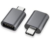 Adaptateur USB C vers USB, USB 3.0, USB de type C vers USB, Thunderbolt 3 vers USB femelle OTG pour MacBook, Surface Go, Dell XPS Space Gris, lot de 2