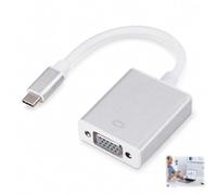 Adaptateur USB C vers VGA Compatible avec MacBook Pro/Air, Lenovo, Chromebook Pixel, Samsung Galaxy, Convertisseur USB C Adaptateur Thunderbolt 3 Type C VGA Mâle Femelle vers Mâle vers, Moniteur