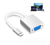 Adaptateur USB C vers VGA,Compatible Thunderbolt 3/4 Type C Mâle vers VGA Femelle Convertisseur pour MacBook Pro/Air iPhone 15 Plus Pro Max Samsung Galaxy S25 S24 A56 Tab S9 S10Boîtier