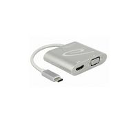 Delock - Adaptateur vidéo externe - STDP4320 - USB-C - HDMI, VGA - argent - Pour la vente au détail