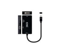 Nanocable Adaptateur USB-C vers VGA/HDMI/DVI 10.16.4301-BK 10 cm Noir