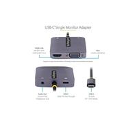 Adaptateur USB C vers VGA-HDMI Startech 122-USBC-HDMI-4K-VGA