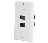 Adaptateur USB Case Multi-Chargement, 2 Port USB 3.0 Plaque Murale avec Transmission à Grande Vitesse Panne