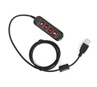 Adaptateur USB casque 3.5mm, contrôle volume intégré, pour centre d'appels | Réglage volume direct en appel, compatible PC/Mac, format nomade ABS léger, fiche USB mâle vers jack 3.5mm