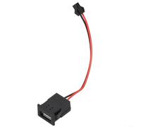 Adaptateur USB de type A mâle vers SM femelle, câble de 10 cm pour bandes LED, charge rapide, appareils à faible consommation (noir)